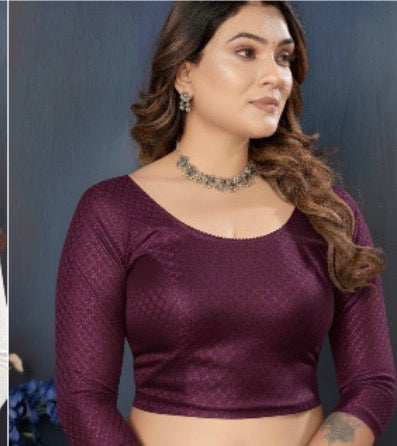 Stretchable blouses with 3/4 th Sleeves