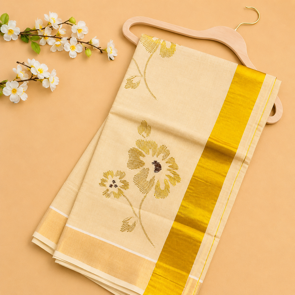 Premium Kerala Tissue Saree