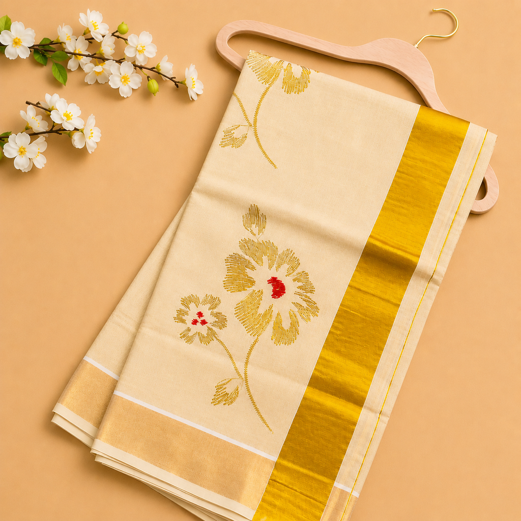 Premium Kerala Tissue Saree