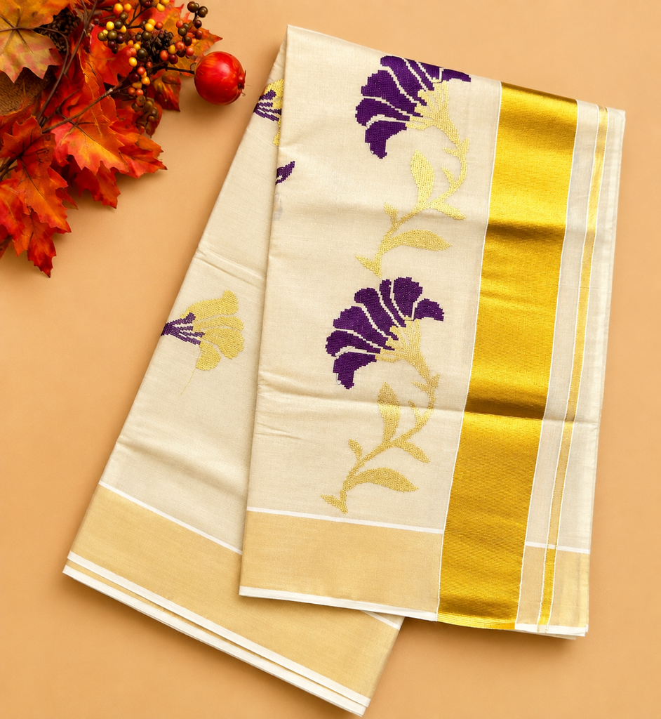 Floral Tissue Saree