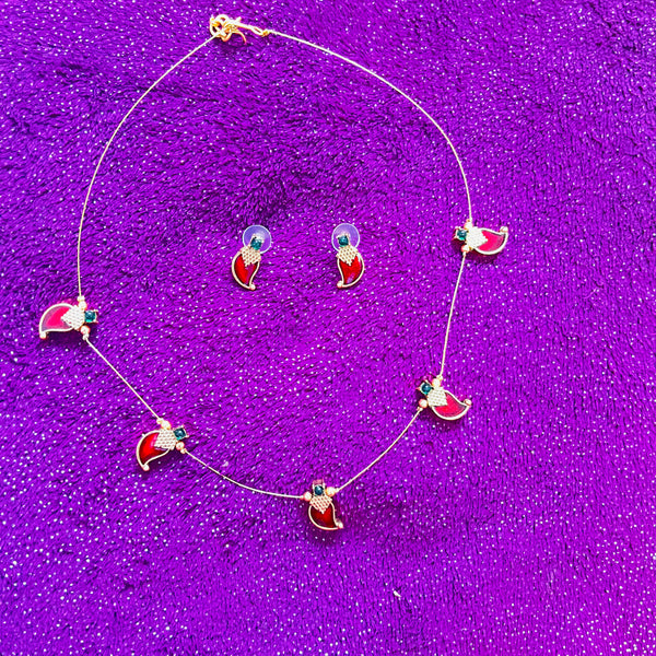 Invisible chain necklace set