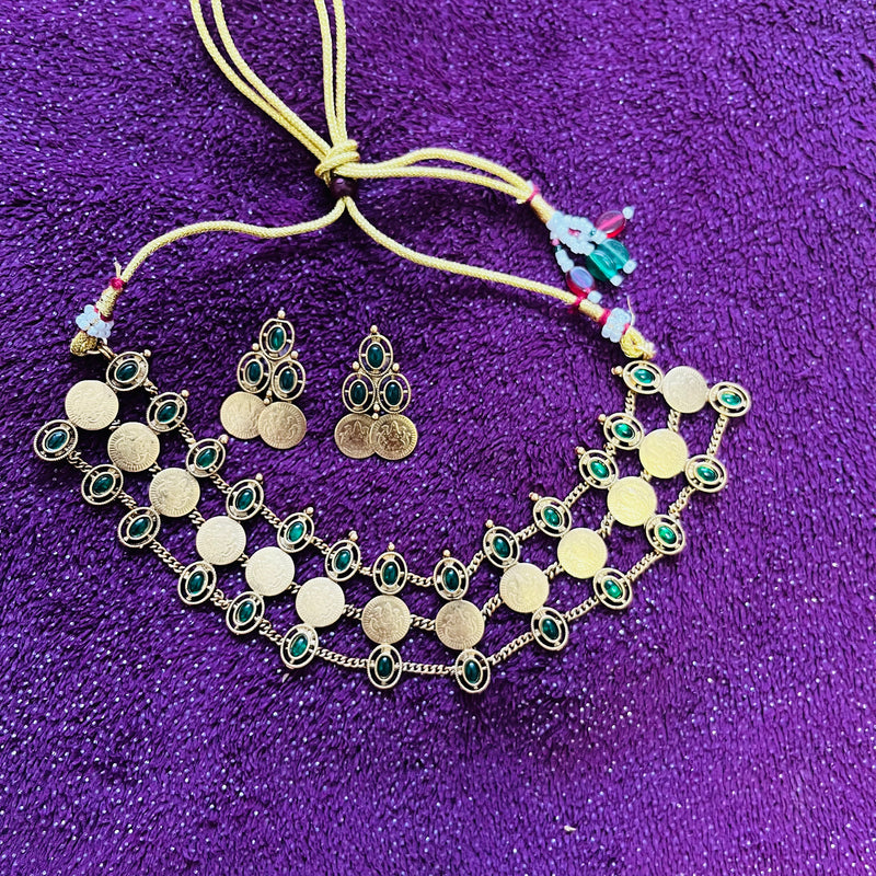 Antique Kashu Lakshmi Choker Set