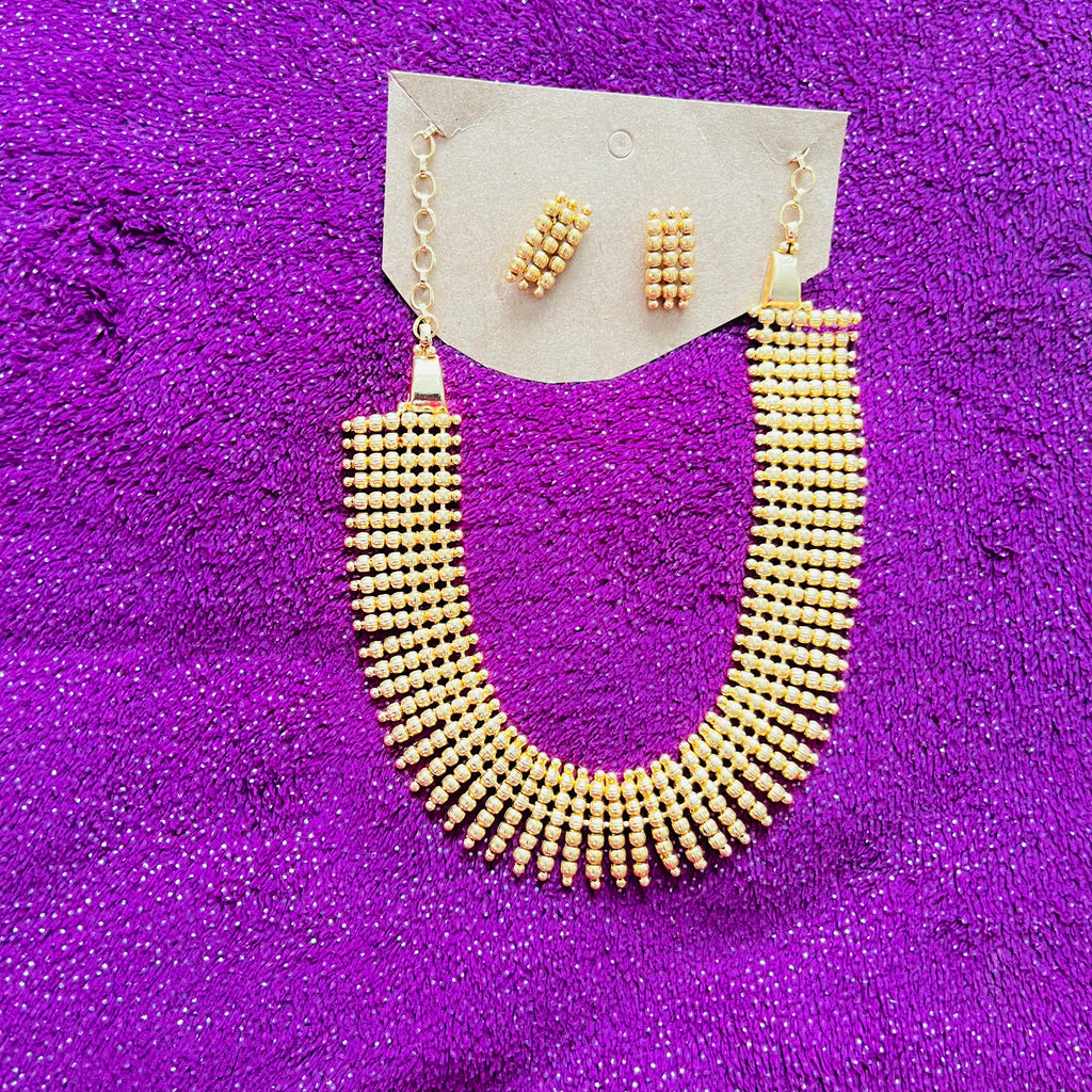 Gold Tone Bridal Necklace set