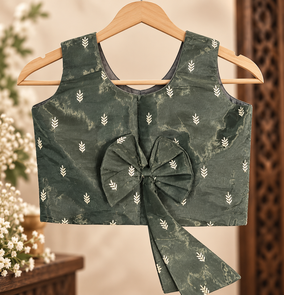 Ivory & Green Long Skirt and Top Set