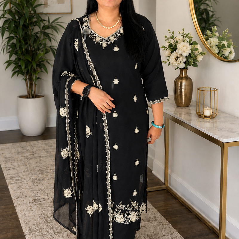 Georgette 3 piece party wear Salwars