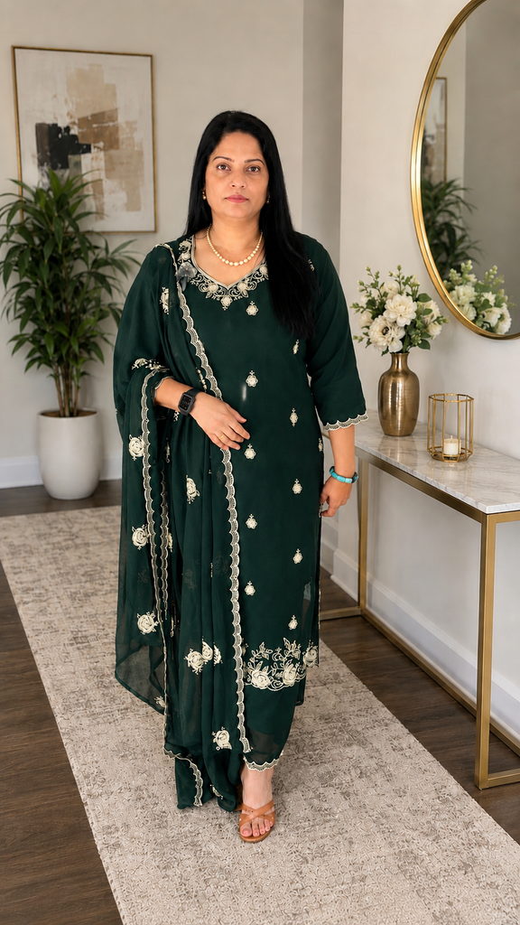 Georgette 3 piece party wear Salwars