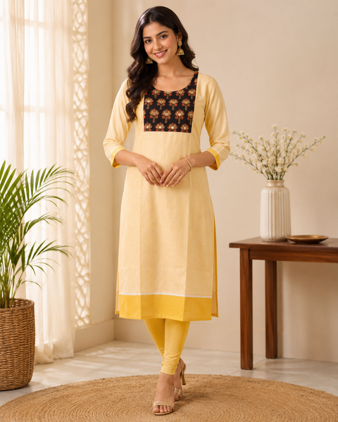 Onam Kurti top- black