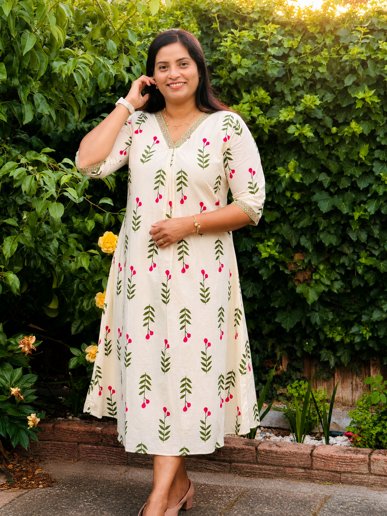 Pink blossoms- A line top
