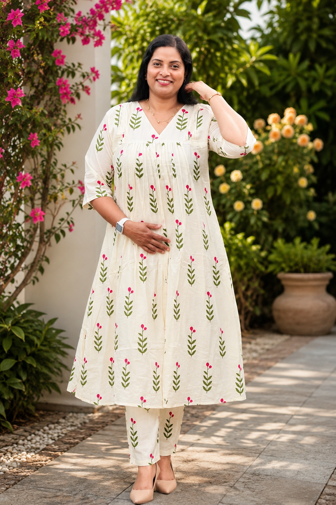Pink Blossom -co-ord set pleated