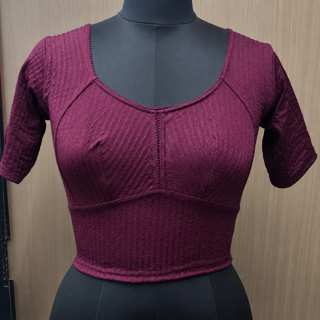 Elbow sleeve stretchable katori blouses