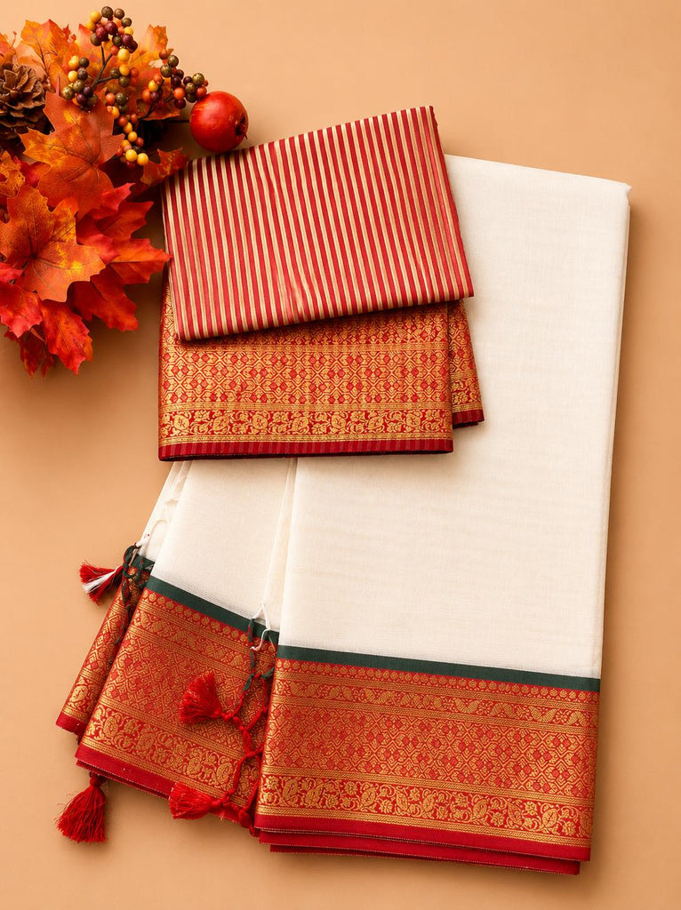 Kerala Mul Cotton Saree